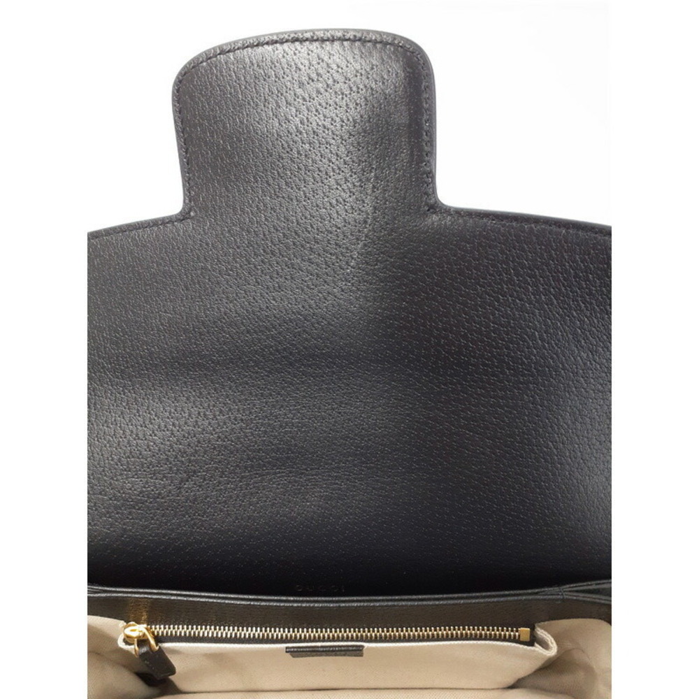 Gucci Horsebit 1955 Shoulder Bag Denim Leather Black - Picture 4 of 9
